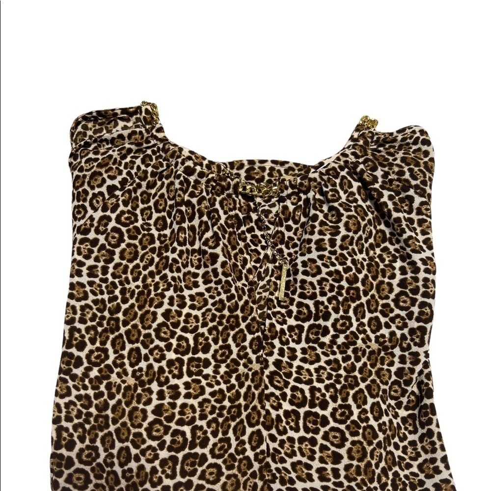 MICHAEL KORS (NWOT) COLD SHOULDER TOP, WITH CHAIN SIZE L - Picture 10 of 12